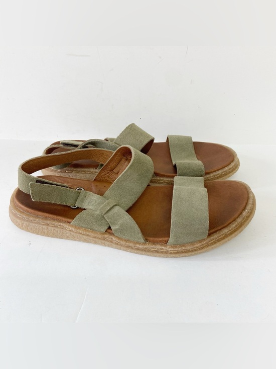 Born Shoes - Born Sandals Womens Size 8 Leather Shoes Olive Green Boho Gorpcore Summer